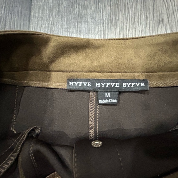 HYFVE Faux Suede Button Up Skirt with Zipper Pockets - Picture 4 of 6